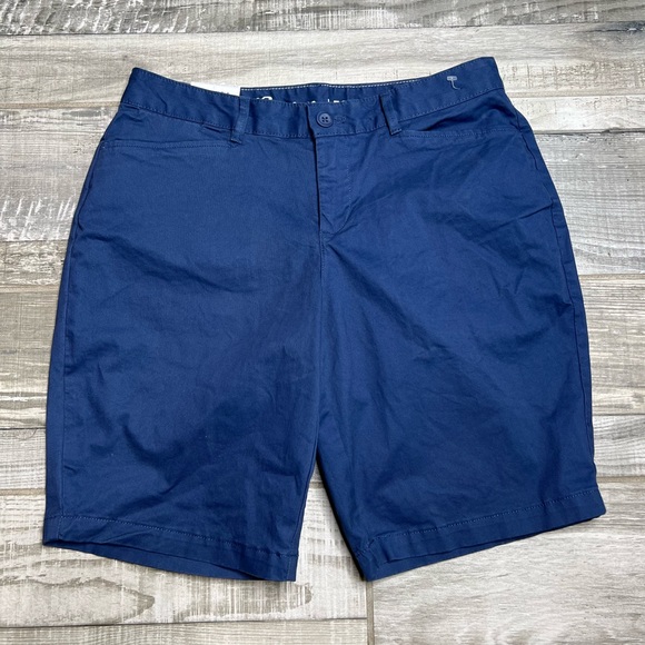 Eddie Bauer Curvy Petite Blue Stretchy Bermuda - Picture 2 of 14